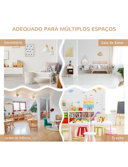 imagem de Conjunto Mesa + Assentos Branco e Madeira Natural5