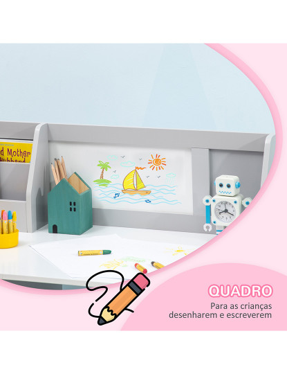 imagem de Conjunto Secretária + Cadeira Infantil Cinzento5