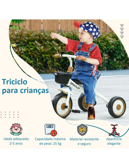 imagem de Triciclo Crianças Bege e Castanho4