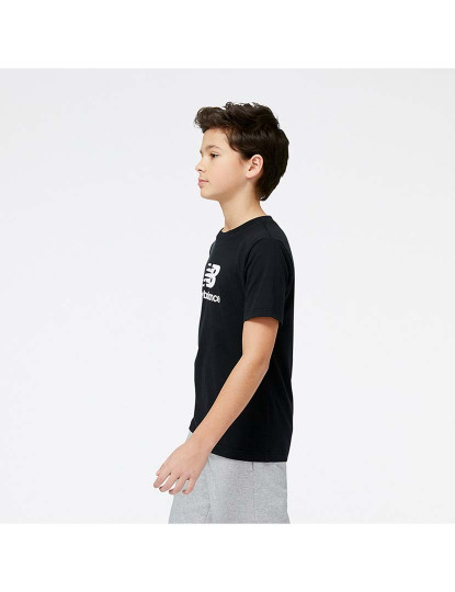 imagem de T-Shirt Kids Essentials Stacked Logo Cotton Jersey Short Sleeve T-shirt Preto2