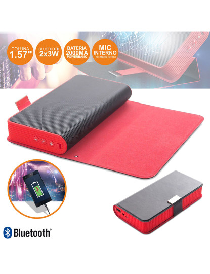 imagem de Coluna Bluetooth Portátil 2X3W C/ Powerbank 5200Mah 1