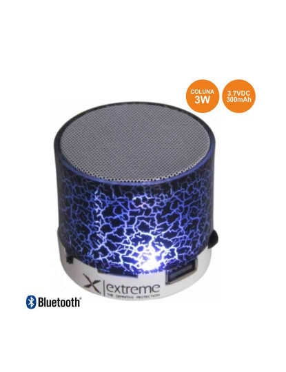 imagem de Coluna Bluetooth Portátil 3W Sd/Bat/Led Branco              1