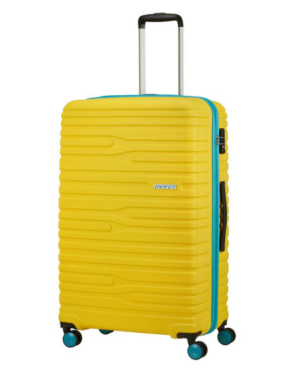 imagem de Mala de Viagem Grande 4 rodas 78cm 96G Wavestream Amarelo/Turquesa3