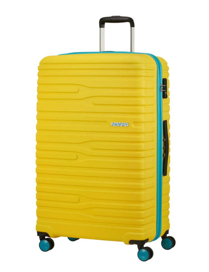 imagem de Mala de Viagem Grande 4 rodas 78cm 96G Wavestream Amarelo/Turquesa1