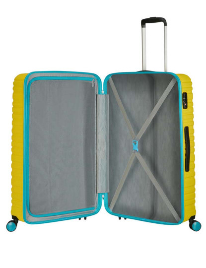 imagem de Mala de Viagem Grande 4 rodas 78cm 96G Wavestream Amarelo/Turquesa2