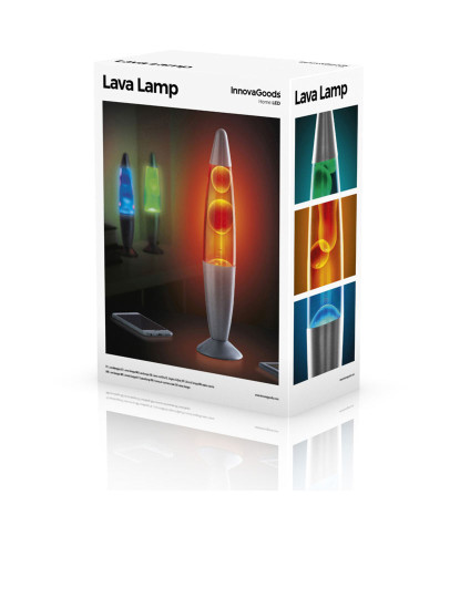 imagem de Candeeiro de Lava Magma 25 W Vermelho3