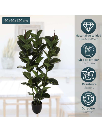 imagem de Planta Artificial Ficus  Robusta  Altura 1202