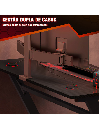 imagem de Secretária Gaming Preto5