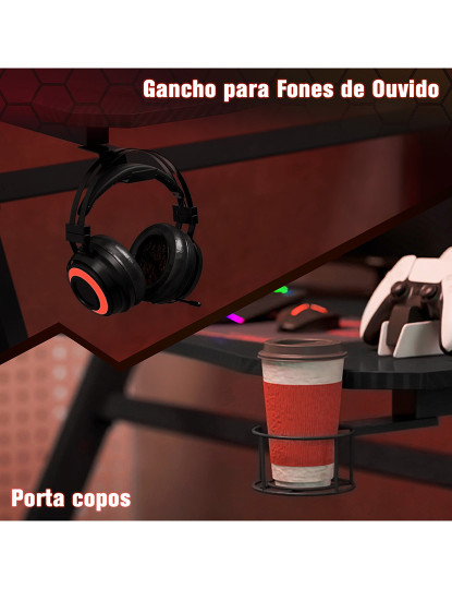 imagem de Secretária Gaming Preto6