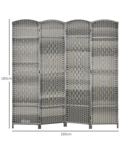 imagem de Biombo Dobrável Cinzento3