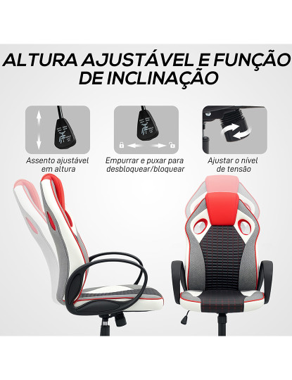 imagem de Cadeira Gaming Vermelho5