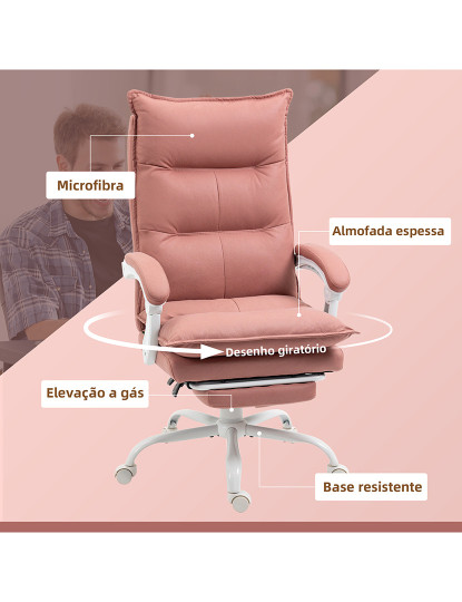 imagem de Cadeira Escritório Massagem Rosa8