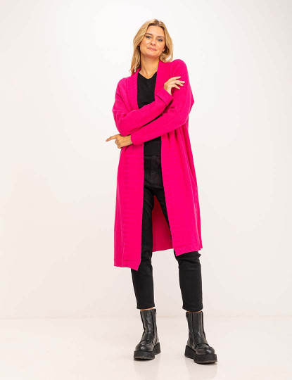 imagem de Casaco cardigan de malha comprida Fucshia4