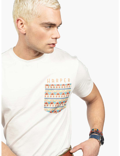 imagem de T-Shirt Pocket Homem Branco1