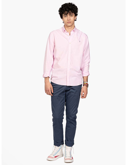 imagem de Camisa Oxford Colours Homem Rosa1