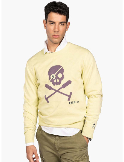 imagem de Camisola Jersey Skull Homem Amarelo1