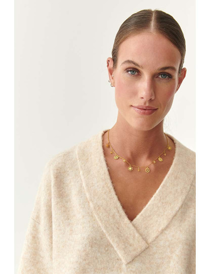imagem de Sweatshirt Senhora Kaszmi Beige Claro Mesclado1