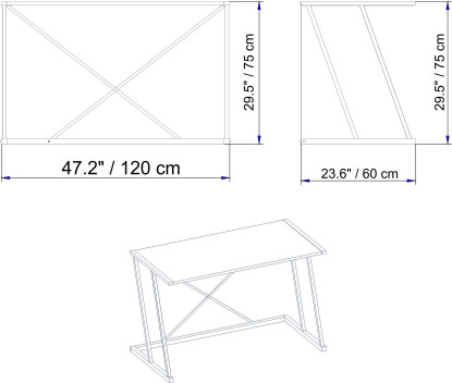 imagem de Secretária De Estudo Nogueira Preta4