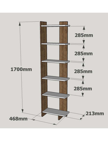 imagem de Estante Order Branco Noz3