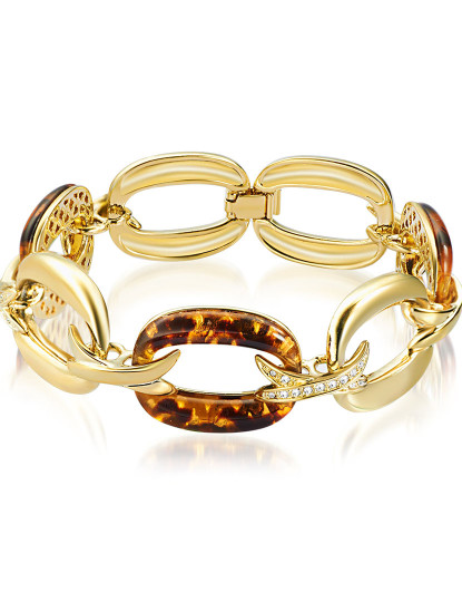 imagem de Pulseira em ouro amarelo embelezada com cristais Swarovski® branco2