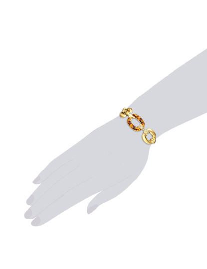 imagem de Pulseira em ouro amarelo embelezada com cristais Swarovski® branco3