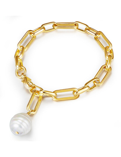 imagem de Pulseira ouro amarelo concha pérola branca1