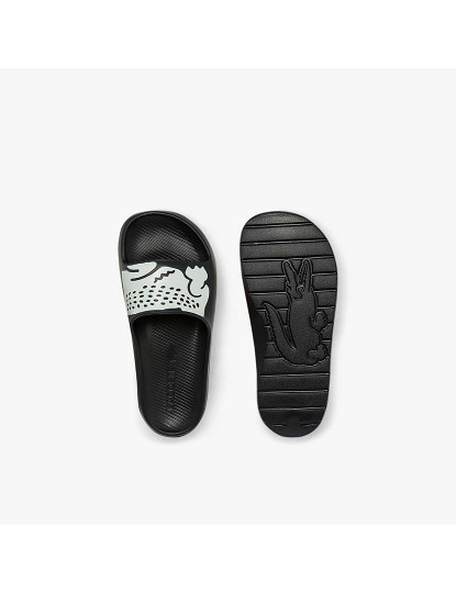 imagem de Chinelos Croco 2.0 em material sintético com estampa Senhora Preto e Branco4