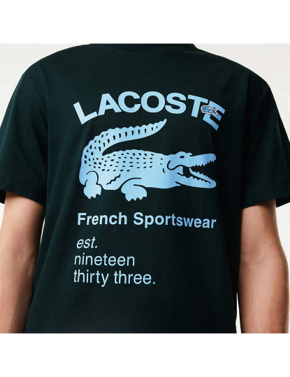 imagem de T-Shirt com corte descontraído e crocodilo Homem Sinople6