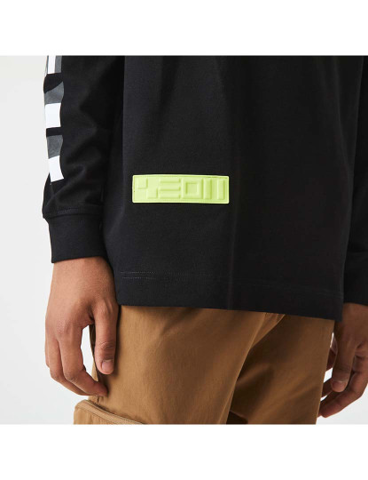 imagem de T-Shirt folgada com estampa Homem Preto7