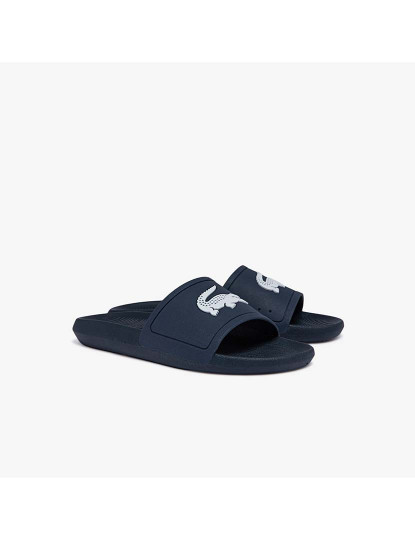 imagem de Chinelos masculinos de material sintético Croco Homem Azul Navy e Branco2