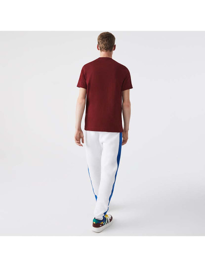 imagem de T-Shirt de algodão com ajuste regular e letras contrastantes Homem Cranberry5