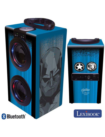 imagem de Coluna Bluetooth Portátil 2X3W Usb/Bt/Aux/Bat Led Avengers 1