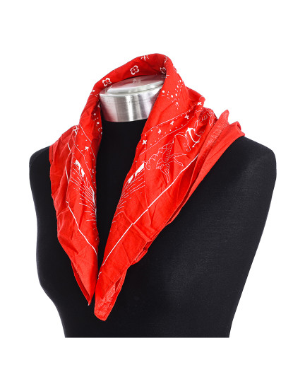 imagem de Bandana Vermelho Estampado1