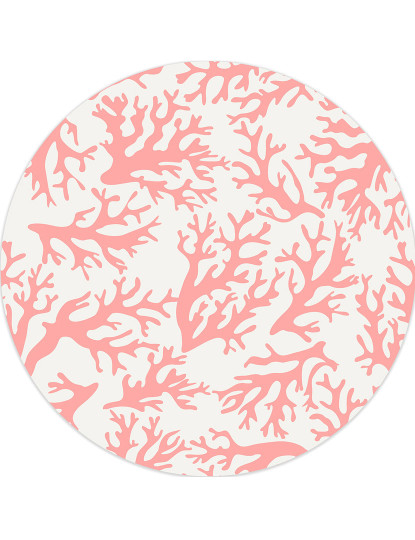 imagem de Tapete Vinil Circular coral rosa1