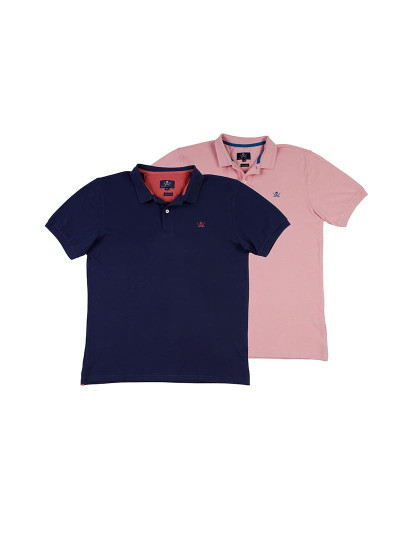 imagem de Pack 2 Pólos Básicos Homem Azul-Rosa1