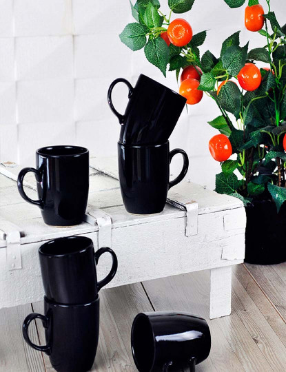 imagem de Conjunto Canecas 6 peças Preto1