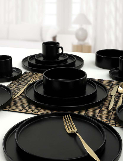 imagem de Serviço Jantar 20 Peças Preto Mate1