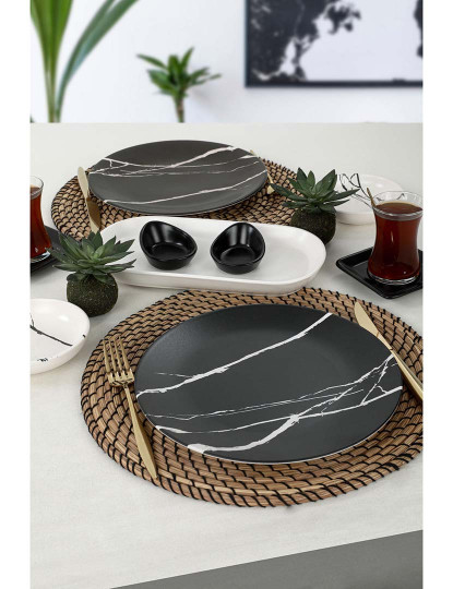 imagem de Conjunto Pequeno Almoço 11 Peças Preto Branco2