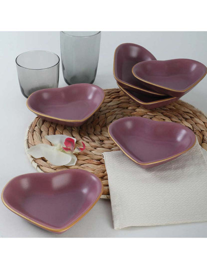 imagem de Conjunto Tigela Aperitivos 6 Peças Roxo Dourado1