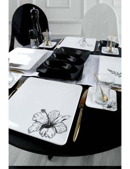 imagem de Conjunto Pequeno Almoço 20 Peças Preto Branco3
