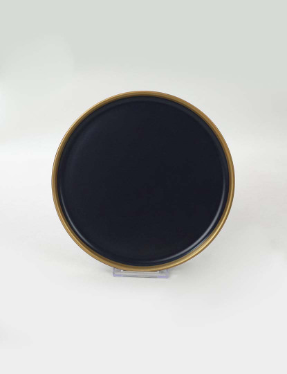 imagem de Conjunto Pratos De Sobremesa 6 Peças Azul Marinho E Dourado3
