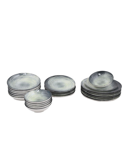 imagem de Serviço Jantar 24 Peças Creme, Verde E Preto3