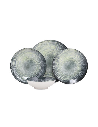 imagem de Serviço Jantar 24 Peças Creme, Verde E Preto4