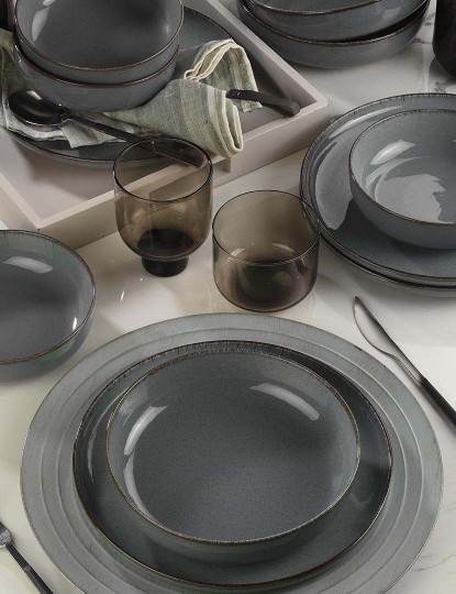 imagem de Serviço Jantar 12 Peças Cinza2