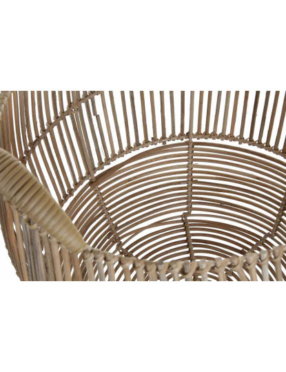 imagem de Conjunto 2 Cestas Rattan Castanho Claro 3