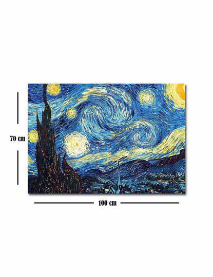 imagem de Pintura em tela A Noite Estrelada Vincent Van Gogh 4