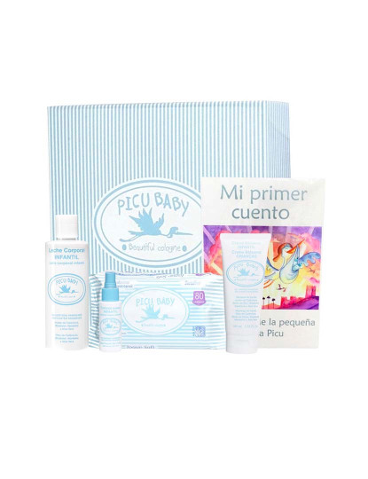 imagem de Coffret listrada azul infantil 5 pç1