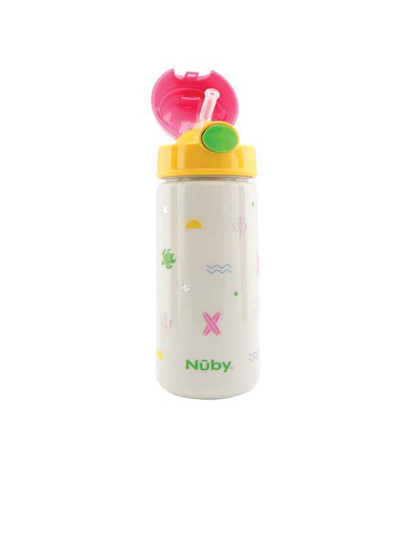 imagem de Mug With Button And Soft Straw #Surf Pink 540 Ml 1 U1