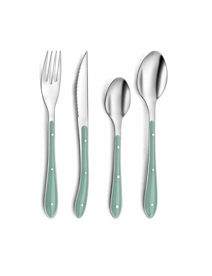 imagem de Faqueiro Amefa Bistro Verde Metal (24 pcs)1