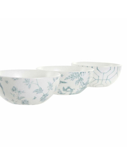 imagem de Conjunto para Aperitivos  Decor Branco Azul Marinho Porcelana Acácia Plástico Oriental 4 Peças3